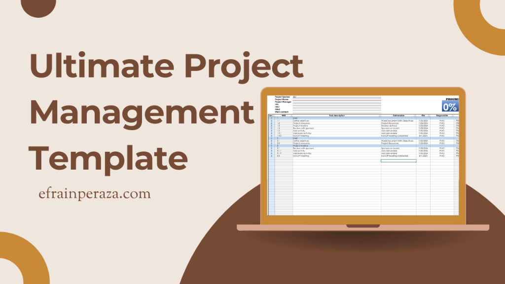 Ultimate Project Management Template: Clean & Efficient Task Organization
